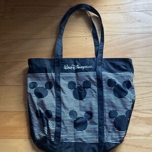Disney Black & White Mickey Stripe Tote Bag